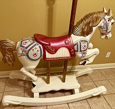 S&S Woodcarvers Large Rocking Horse