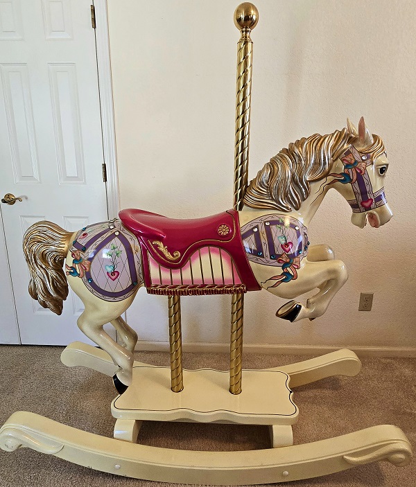 Diana's Large Carousel Horse On Rockers by S&S Woodcarvers near ...